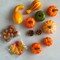 50 PCS Fall Decor Set – Mini Artificial Pumpkins, Gourds, Leaves & Acorns for Thanksgiving Centerpieces, Vase Fillers, Tiered Tray & Farmhouse Table Decorations